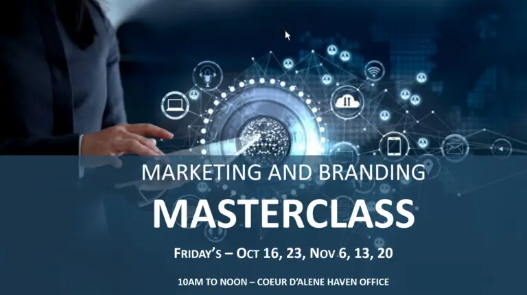 Marketing and branding masterclass with expert-led sessions in October and November.
