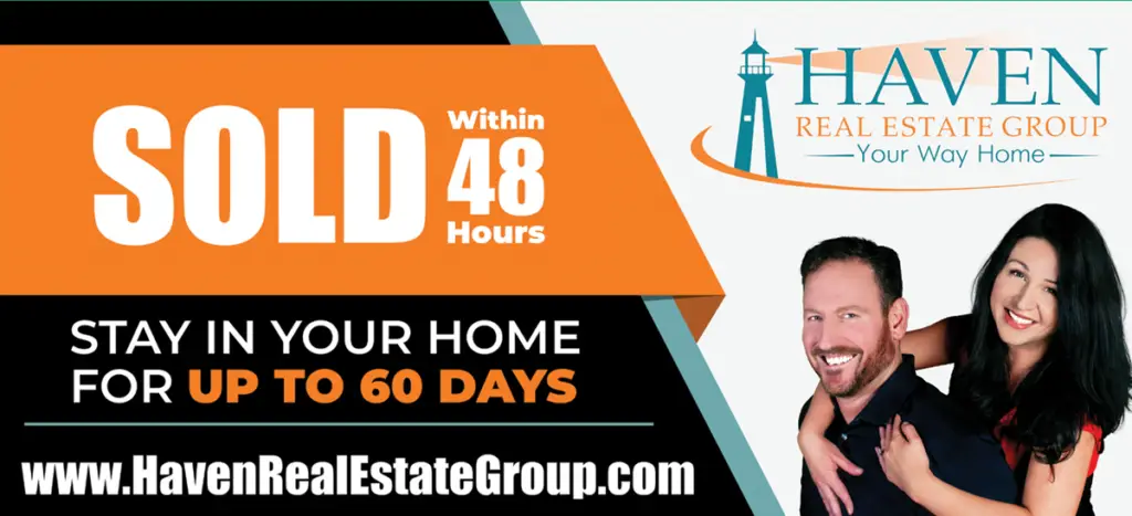 Real estate ad promising home sale within 48 hours.