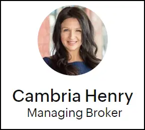 Profile photo of Cambria Henry, Managing Broker.