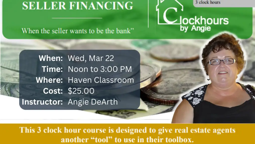 Advertisement for a clock hour financing course at Heaven Classroom.