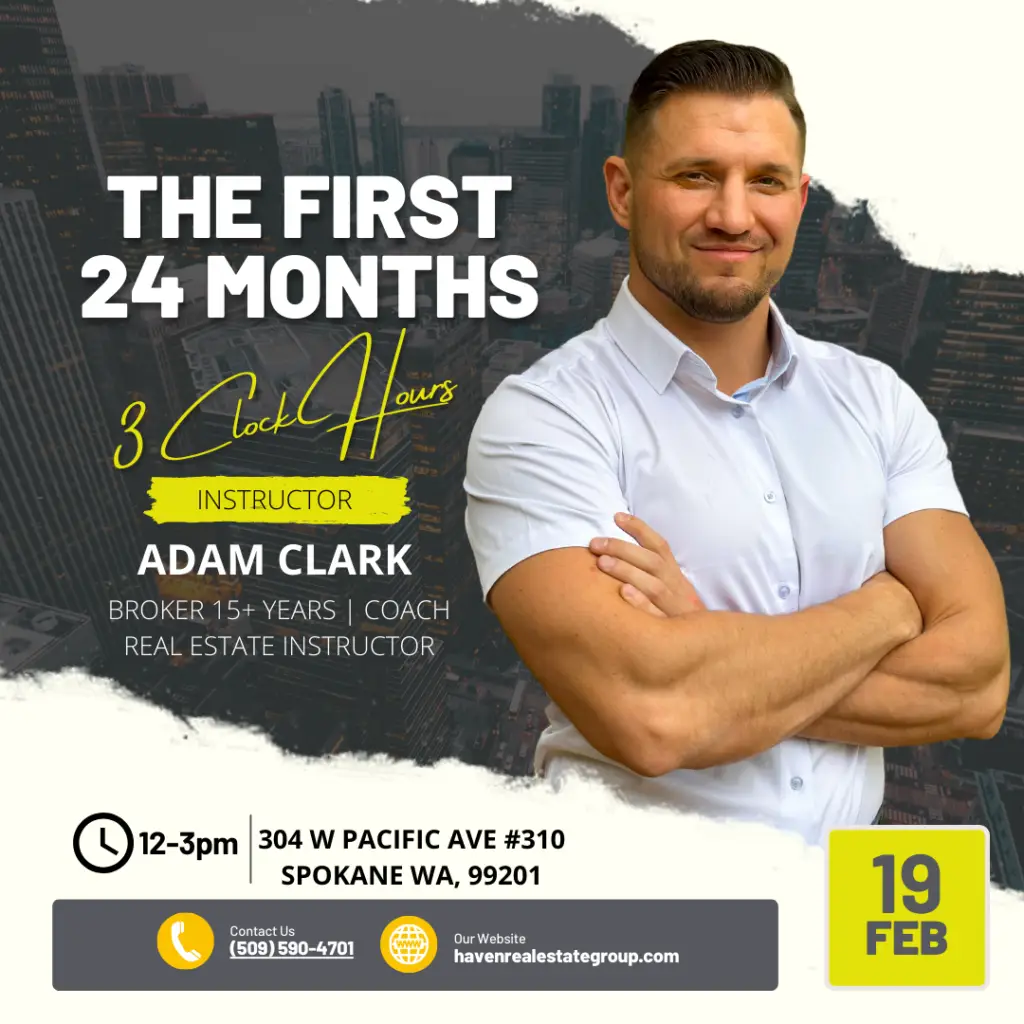 Advertisement for Adam Clark's 3-step plan to sell homes in 24 months.